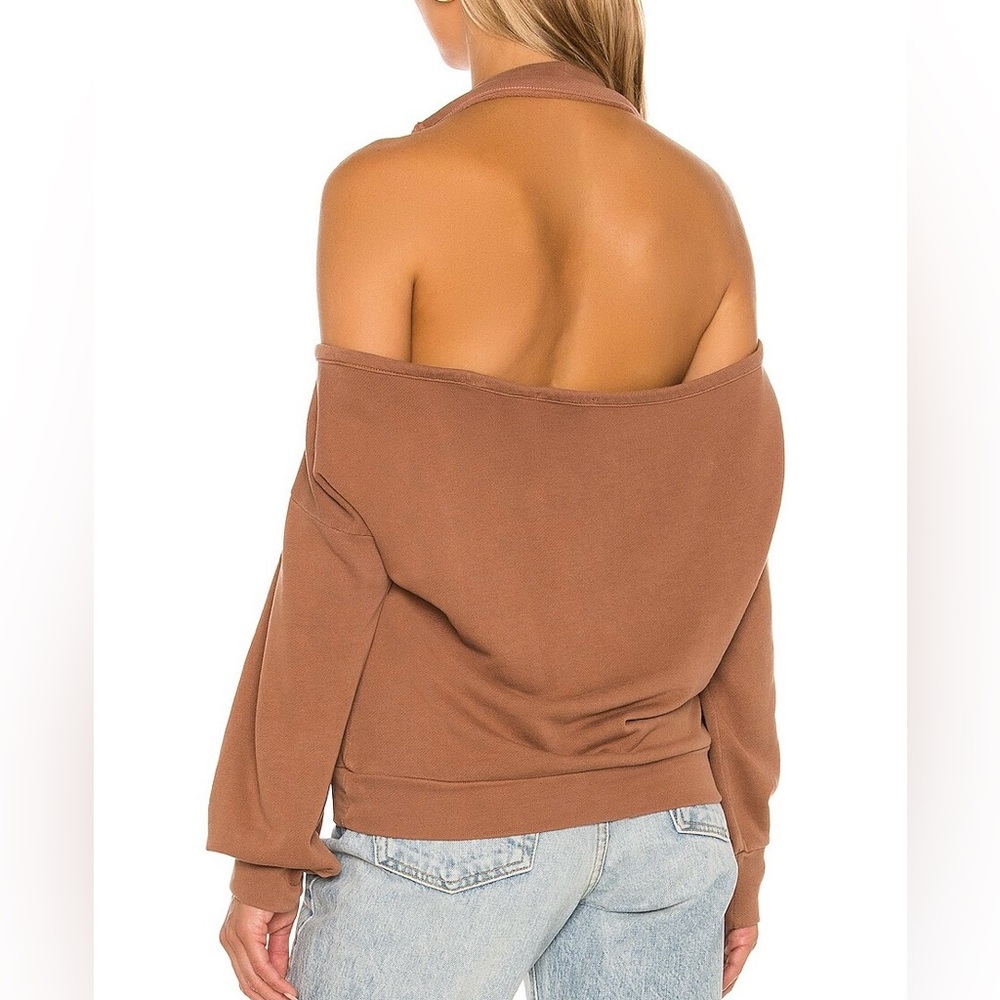 LANSTON || Halter Pullover in Pecan Brown - SZ Small ✨NWT✨